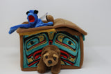 Bill Helin's Longhouse and Canoe