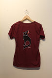 Ron Chambers - Maroon Women's Shirt Wolf/Crow Design