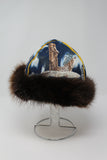 Liz Jim - Adult Small Wolf Pattern Fur Hat