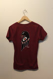Ron Chambers - Maroon Women's Shirt Wolf/Crow Design