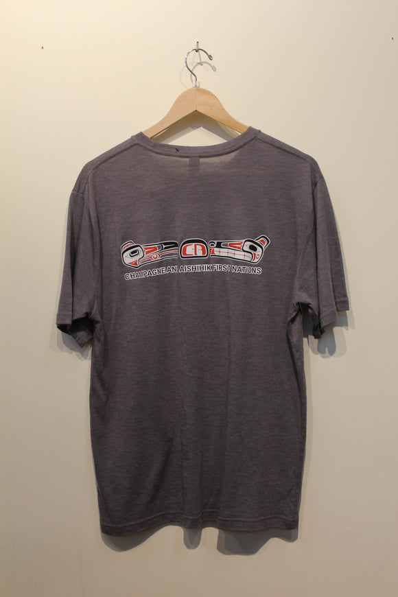 Ron Chambers - Grey Men's T-Shirt Wolf/Crow Design