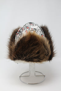Liz Jim - Medium Raven Pattern Fur Hat