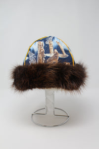 Liz Jim - Adult Small Wolf Pattern Fur Hat